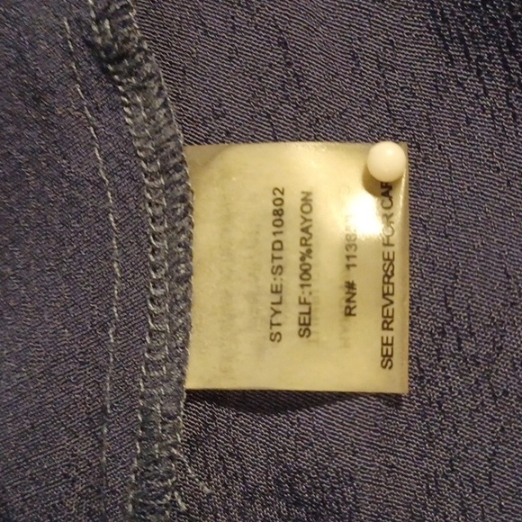 SUGAR + LIPS Navy Blue Embroidered Dress With Long Bell Sleeves. Size S - Picture 15 of 15